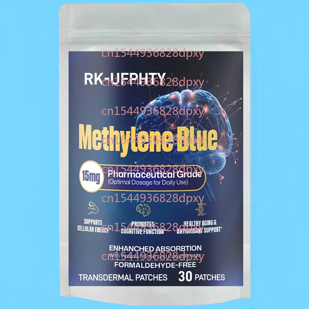 Tidesmit 30 Methylene Blue Transdermal Patches with Vitamin C for focus, brain energy, and cognitive function support.