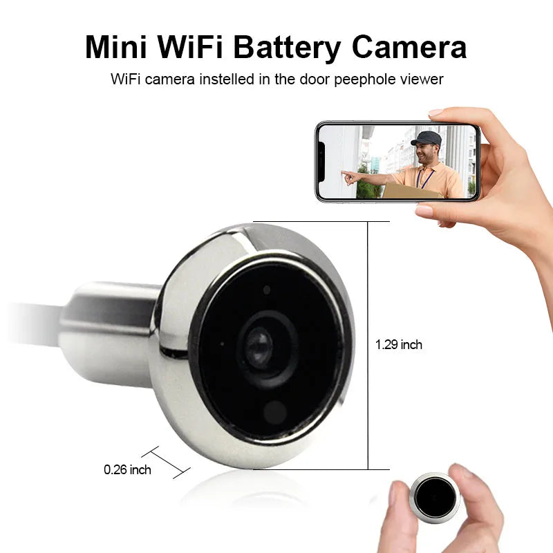 New 2K Tuya Smart Cat Eye 3MP Camera House Door Peephole 4.3 inch Doorbell Camera IPS Screen 120 ° Wide Angle Radar WiFi