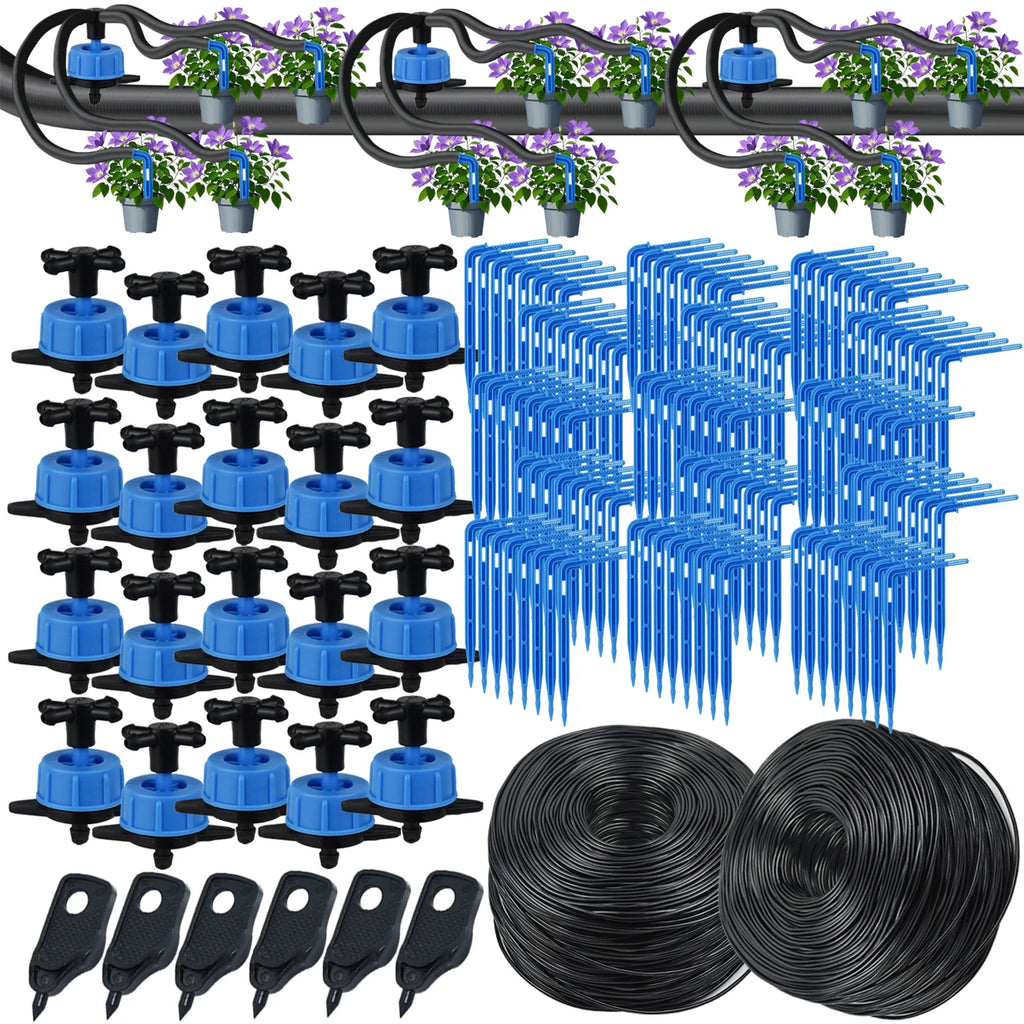 KESLA Drip Irrigation Kit 10-100M 4Way 2Way 8L Drip Arrow 3/5mm Hose Watering System Dripper Sprinkler Pot Planting Greenhouse