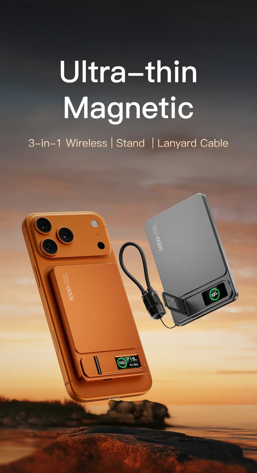 Tidesmit Magnetic Wireless Power Bank 10000mAh PD Fast Charging Tidesmit