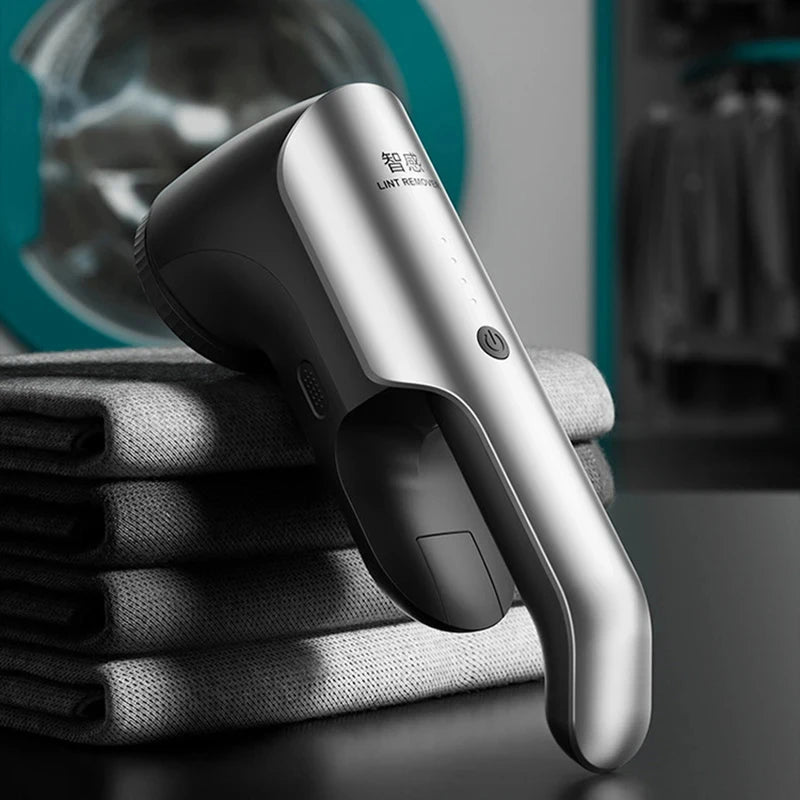 Tidesmit 45W commercial electric lint remover showing precision shaving head for clothes and fabric maintenance.