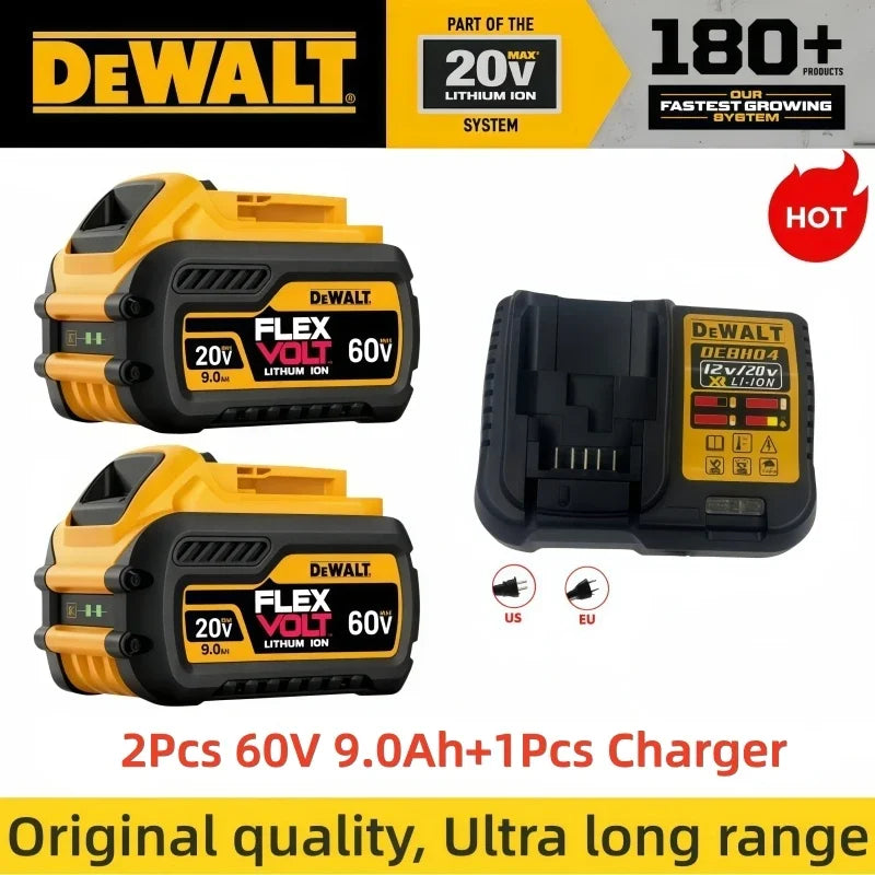 100% Original 20V 6.0Ah MAX Battery Power Tool Replacement For DeWalt DCB184 DCB181 DCB182 DCB200 20V 5A 6A 18Volt 20v Battery