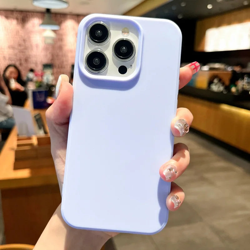 iPhone 16 Pro Max Case: Shock-Absorbing Military-Grade Matte Bumper Cover light purple Tidesmit