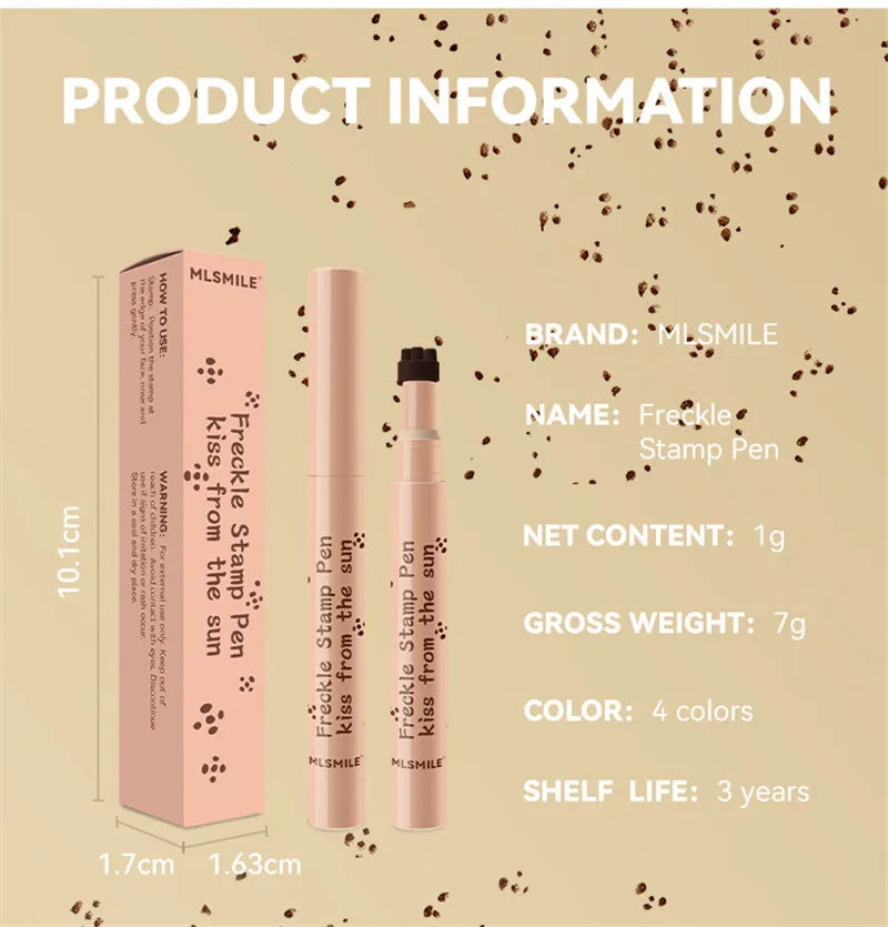 Tidesmit waterproof fake freckles pen for natural dot spot makeup application on all skin tones