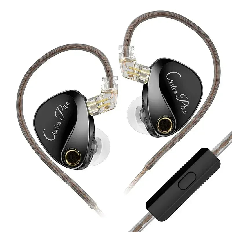 Tidesmit Dual Dynamic Driver Hi-Fi Wired In-Ear Monitors Black-MIC Tidesmit