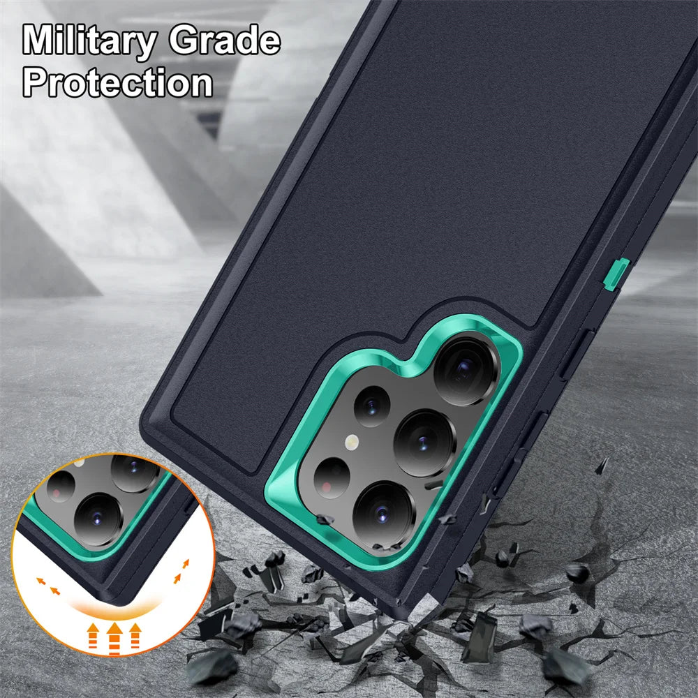 Samsung Galaxy S24 Ultra Military Armor Case With Kickstand Tidesmit