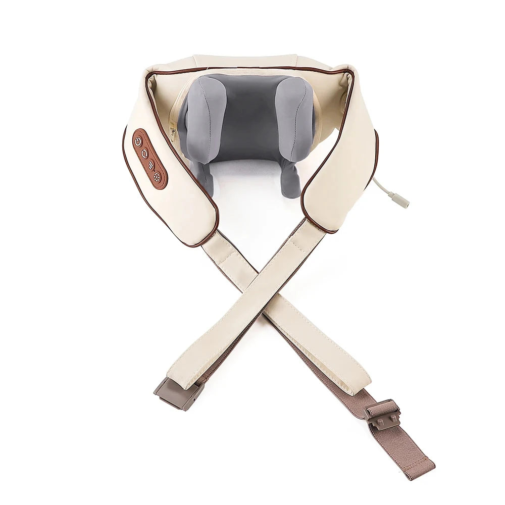 Wireless Electric Neck and Shoulder Massager with Heat Therapy Back Massage Instrument Tidesmit