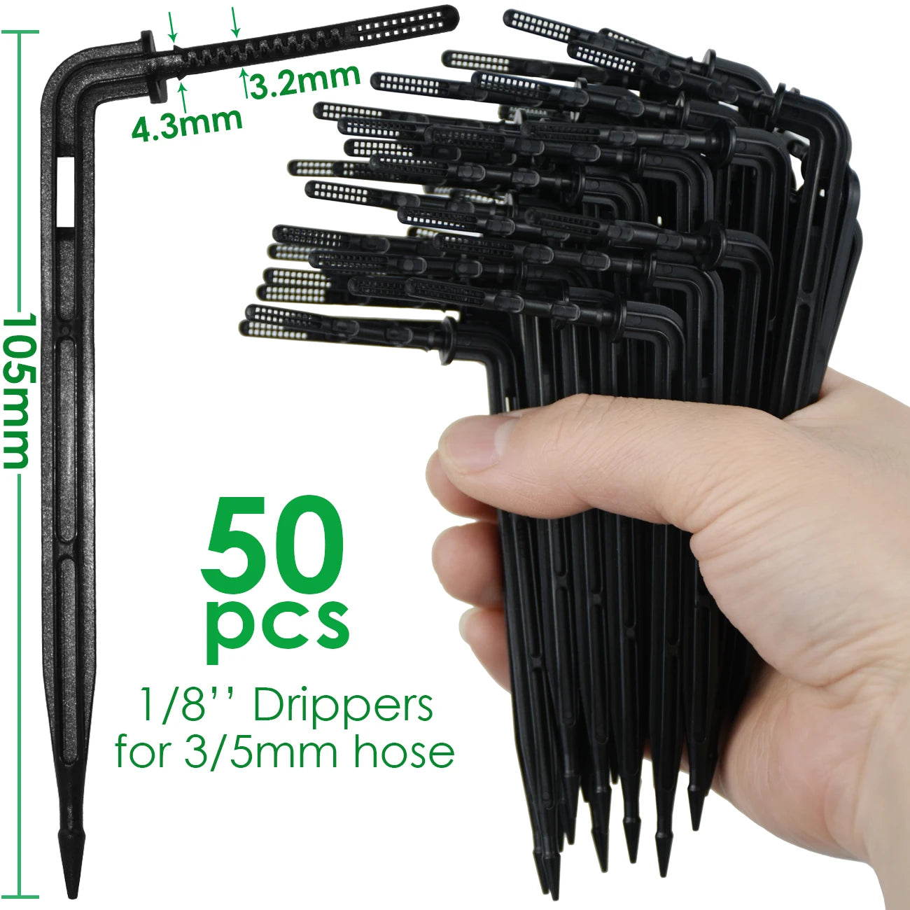 KESLA Drip Irrigation Kit 10-100M 4Way 2Way 8L Drip Arrow 3/5mm Hose Watering System Dripper Sprinkler Pot Planting Greenhouse