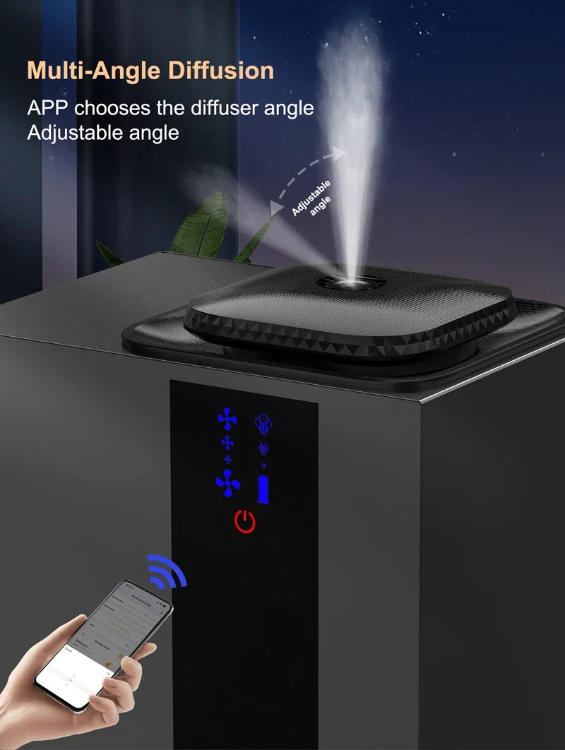 A1000 HVAC System Aroma Diffuser 800ml Oil Fragrance APP Control Waterless Essential Oil Diffusers for Hotel Scent Air Machine