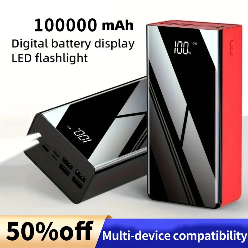 Portable Charger 100000mAh Power Bank with 4 USB Ports and PD Tidesmit