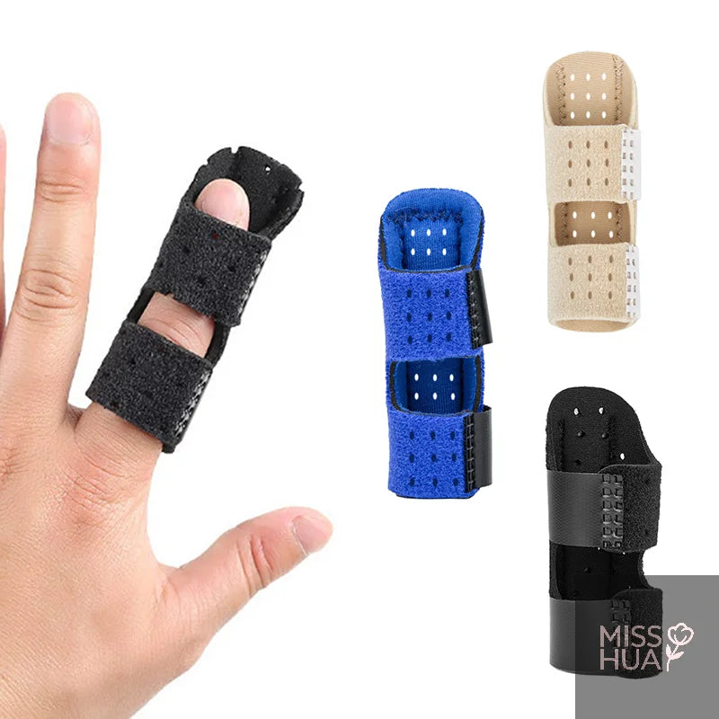 HUA  Adjustable Finger Corrector Splint Steel Plate Pain Relief Finger Brace Support Hand Splint Fix Strap Protector Breathable