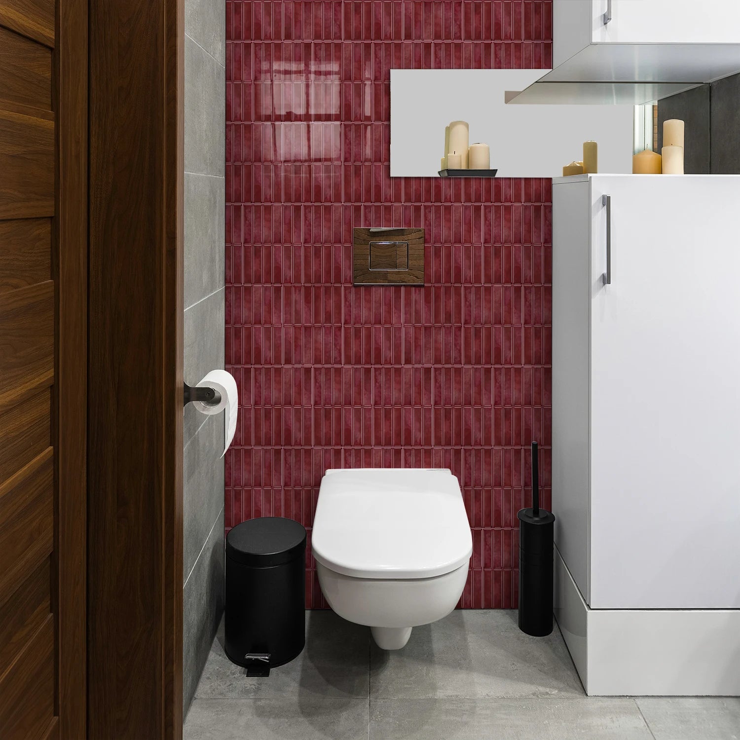 Self-adhesive tile decals, peel-and-stick tile stickers, splash-proof wall decor for kitchens and bathrooms, bedroom decor