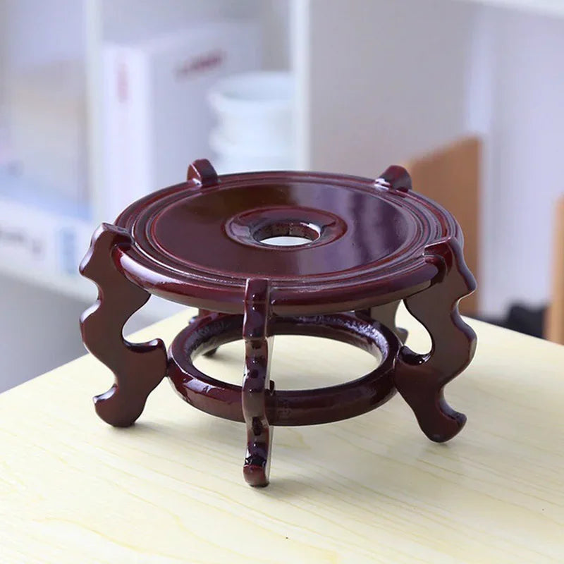 Rustic Wooden Flowerpot Base Plant Stand Vase Display Fish Bowl Riser Potted Plant Bases Desktop Plant Riser Gardening Planter