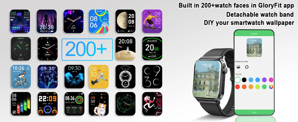 T50 1.85" Ultra Thin Smartwatch (Answer/Make Call), IP68 Waterproof Fitness Tracker, 100+Sport Modes, Heart Rate/Sleep Monito.