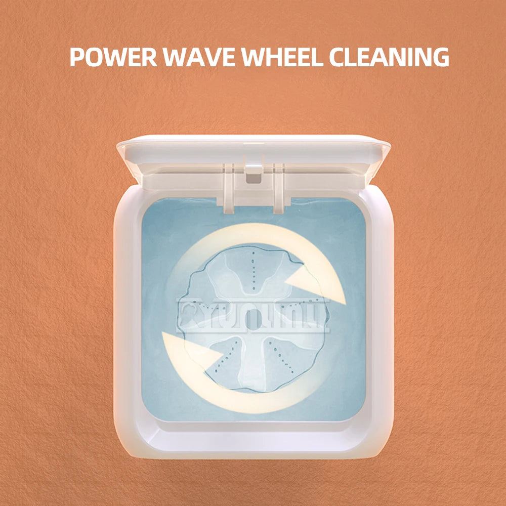 Tidesmit 12L semi-automatic mini portable washing machine with integrated clothes drying function side view