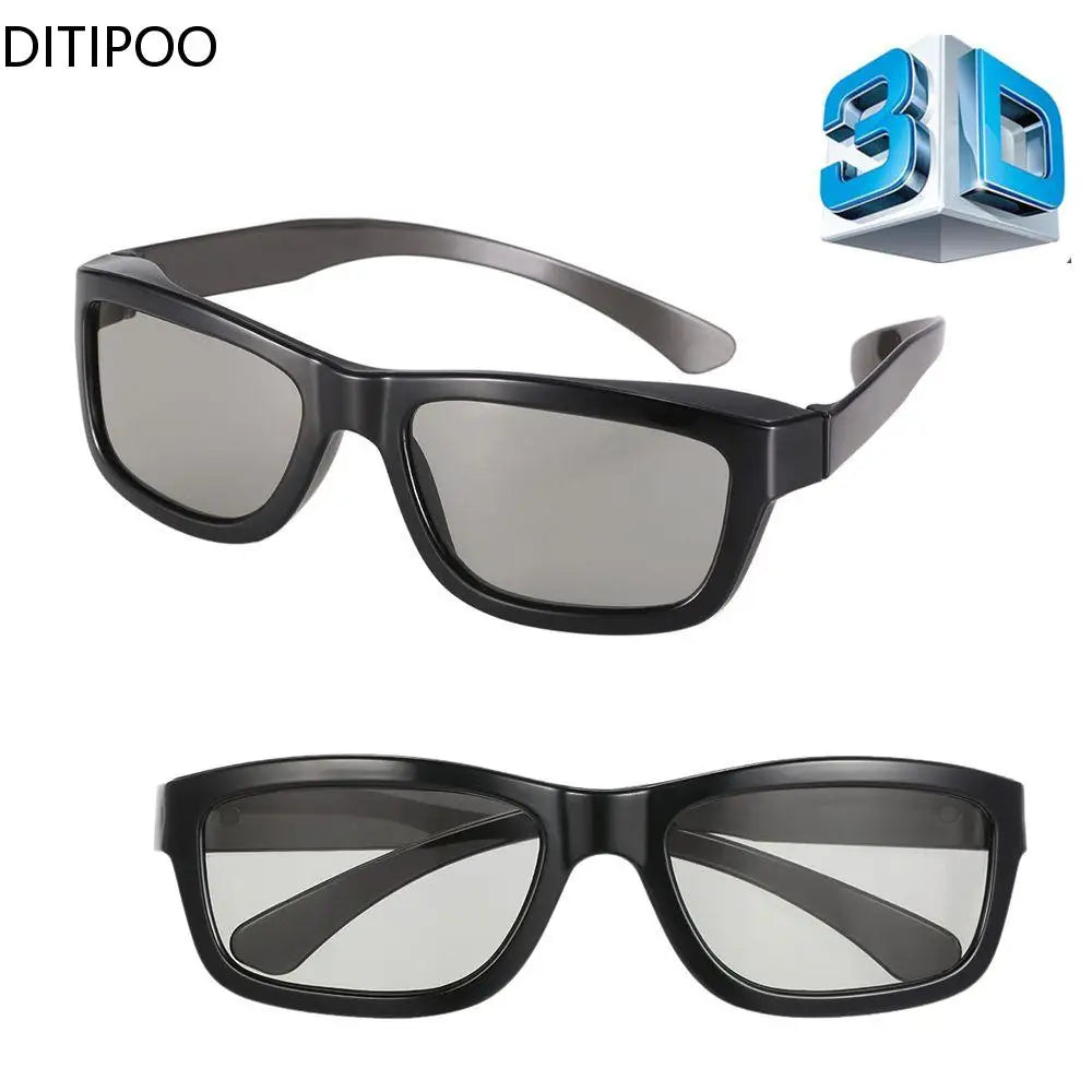 3D Polarized Glasses for Passive TV and Projectors - Black Tidesmit