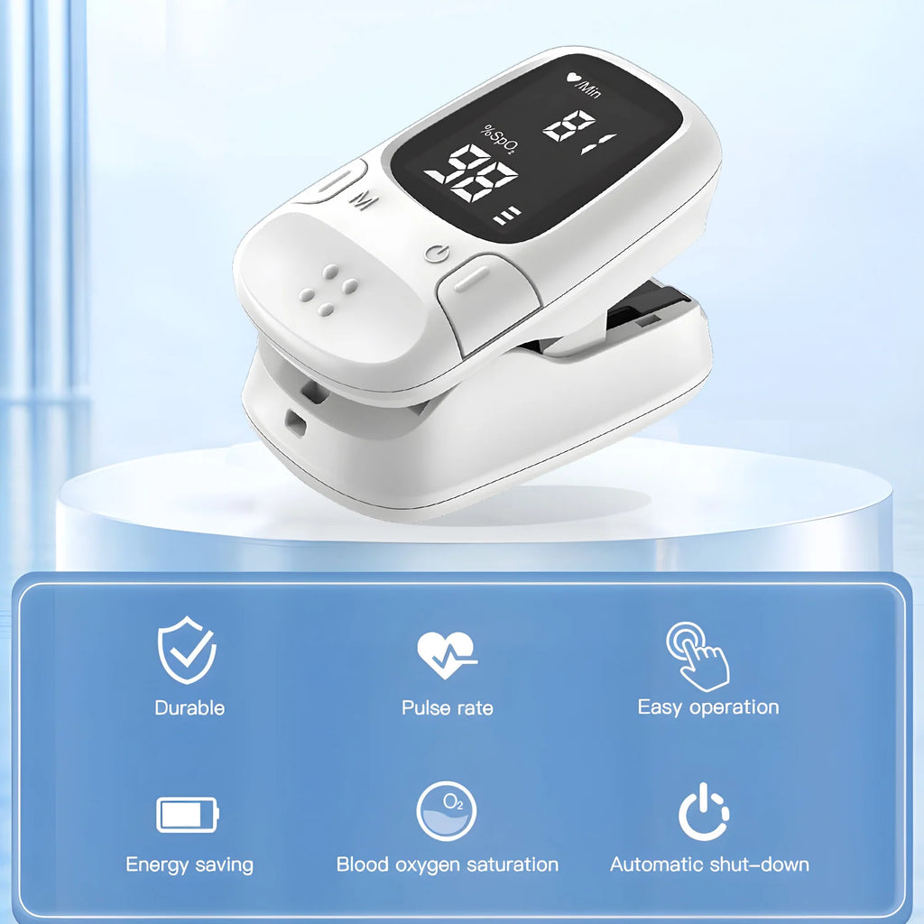 Fingertip Pulse Oximeter SpO2 Monitor Oxygen Saturation Monitor Pulse Rate Measuring Gauge Device Heart rate monitor