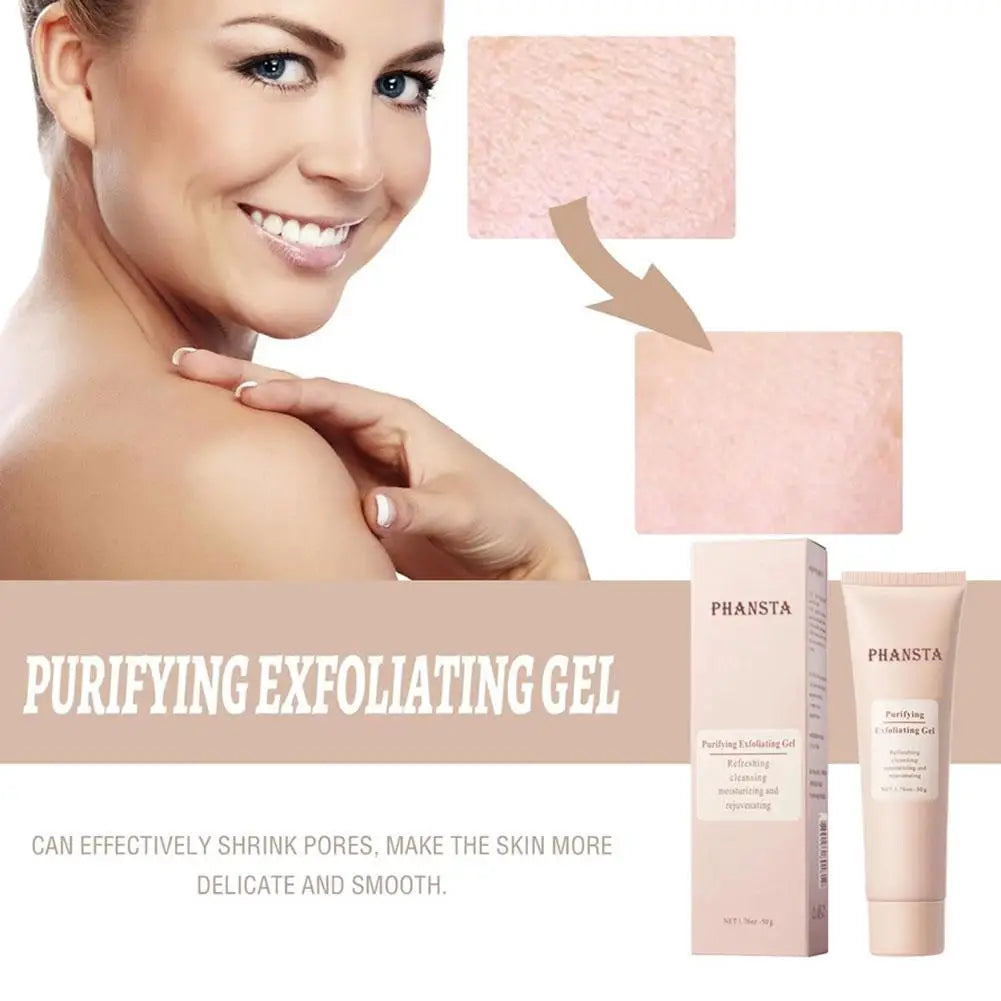 Exfoliating Facial Gel Pink - Deep Pore Cleanser & Moisturizing Treatment Scrubs Treatments Tidesmit