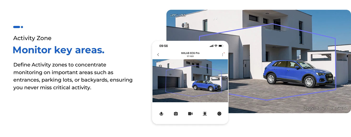 IMILAB EC6 Pro 8MP Outdoor Security WiFi Camera 2.4G/5G AI Detection Auto-Tracking CCTV 24/7 Recording Compatible with MiHome