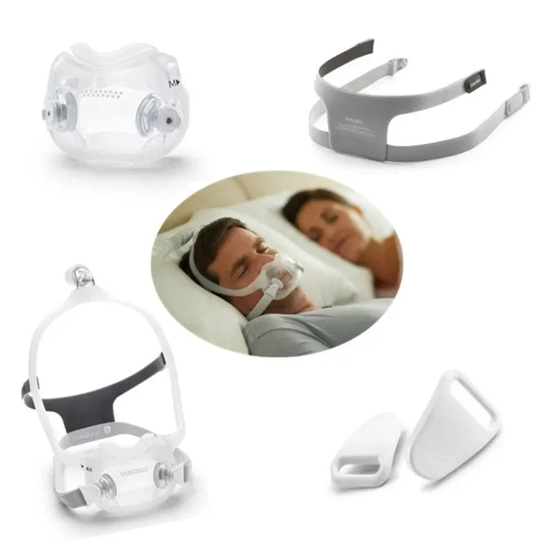 Full Face Mask for Philips Dreamwear Anti Snoring Mouth Nose Mask Auto CPAP Bipap Sleep Apnea With Mask Frame Headgear Hose