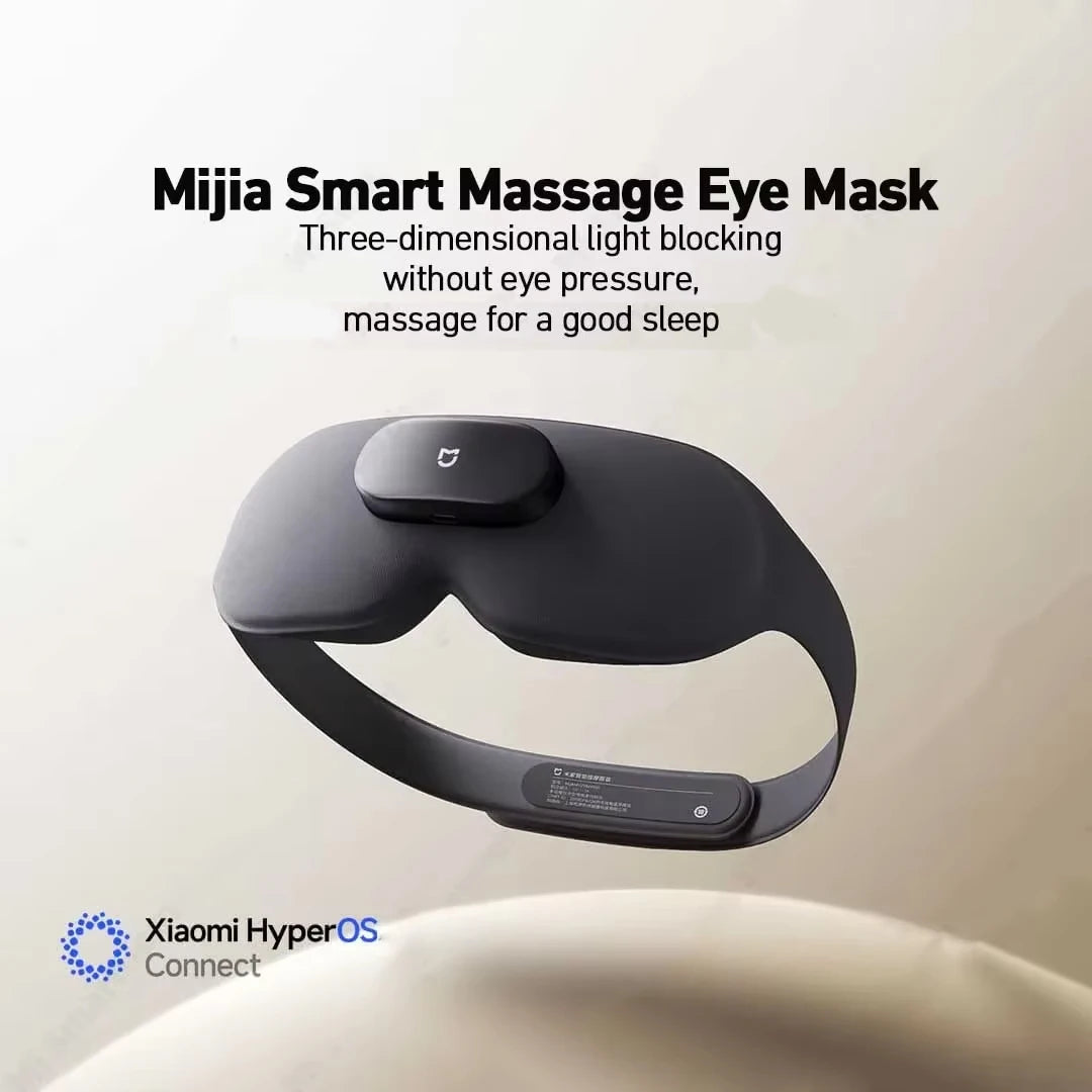 Smart Massage Eye Mask | 3D Heat Therapy & App Control - Black Relaxation Treatment Tidesmit
