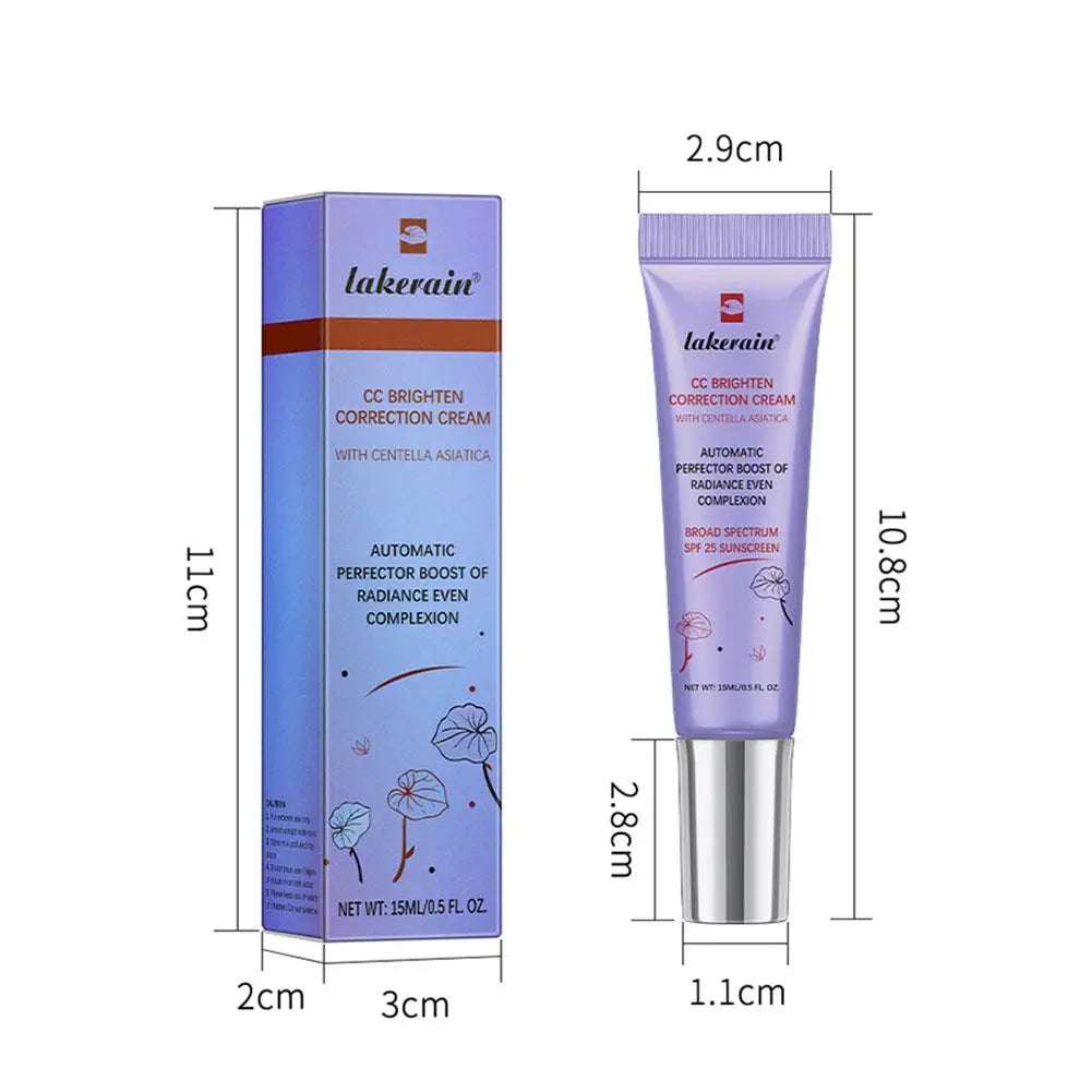 Tidesmit long-lasting redness correcting CC cream foundation with full coverage and waterproof liquid formula