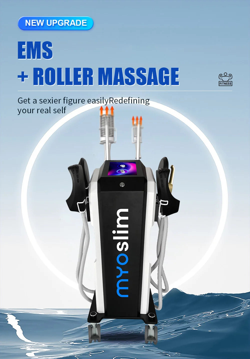 EMS RF Body Sculpting Machine - 4 Handle Professional Fat Burner Relaxation Treatment Tidesmit