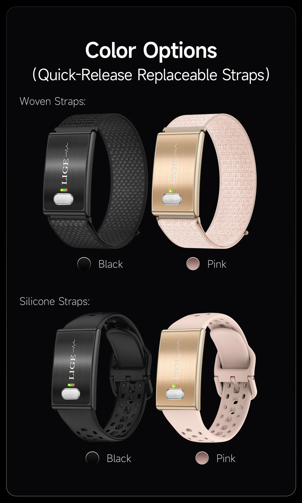 ECG Health Smart Bracelet 2026 New HRV Monitor Fitness Tracker Wristband Sport Band Waterproof No Screen Smartwatch Women Men