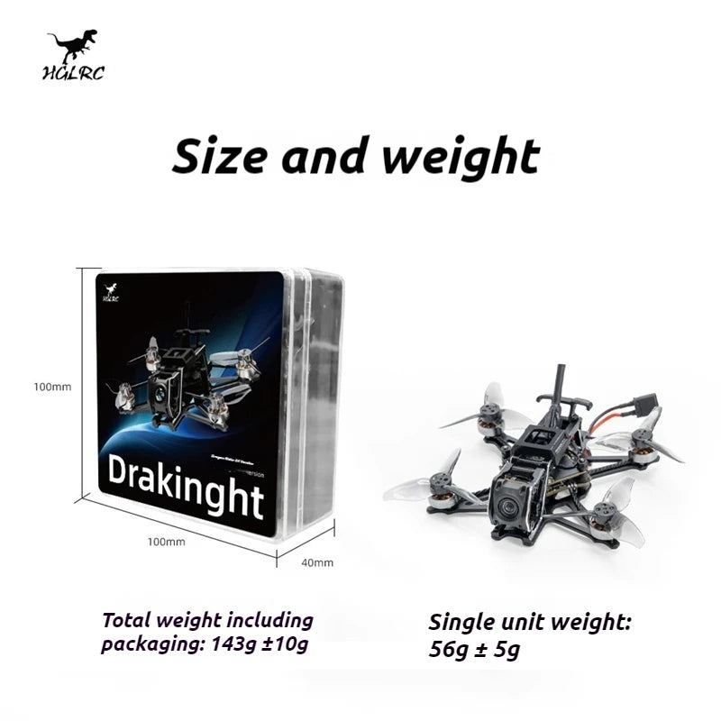 Draknight O4 4K Micro FPV Drone - 2 Inch Freestyle Quadcopter Tidesmit