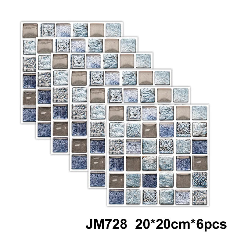 Self-Adhesive Marble Wall Tiles - Waterproof Stickers for Kitchen Backsplashes, Bathrooms, Living Rooms, Easy to Install and Rem