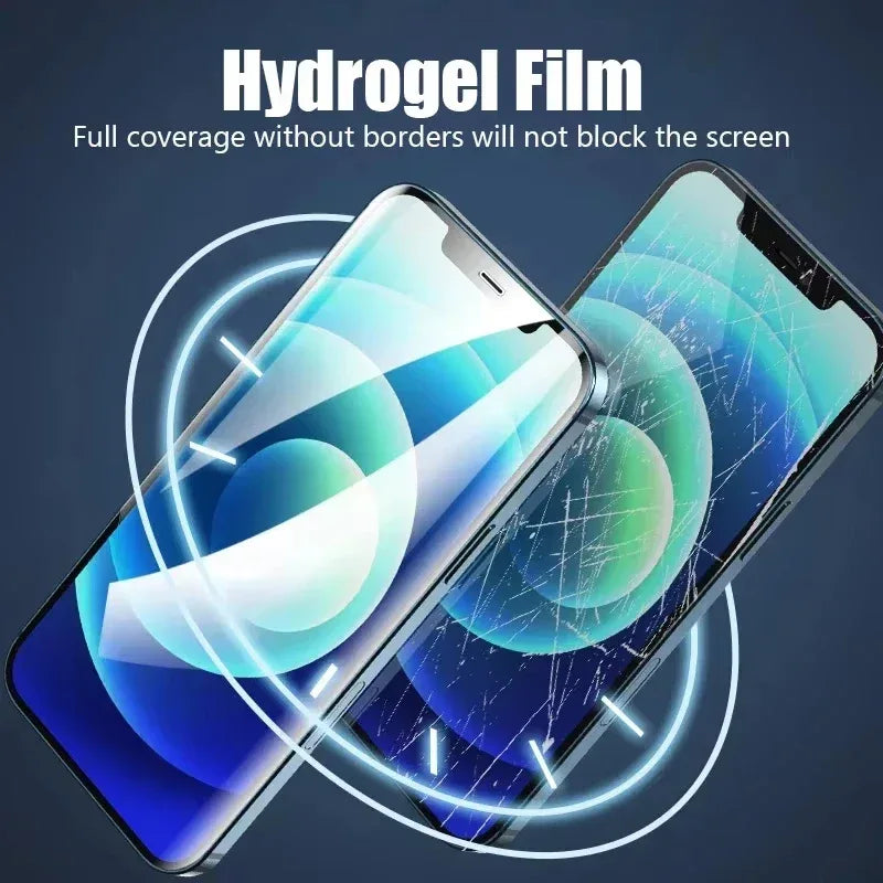 iPhone Screen Protector Hydrogel Film 3 Pack - Case Friendly Protection Tidesmit