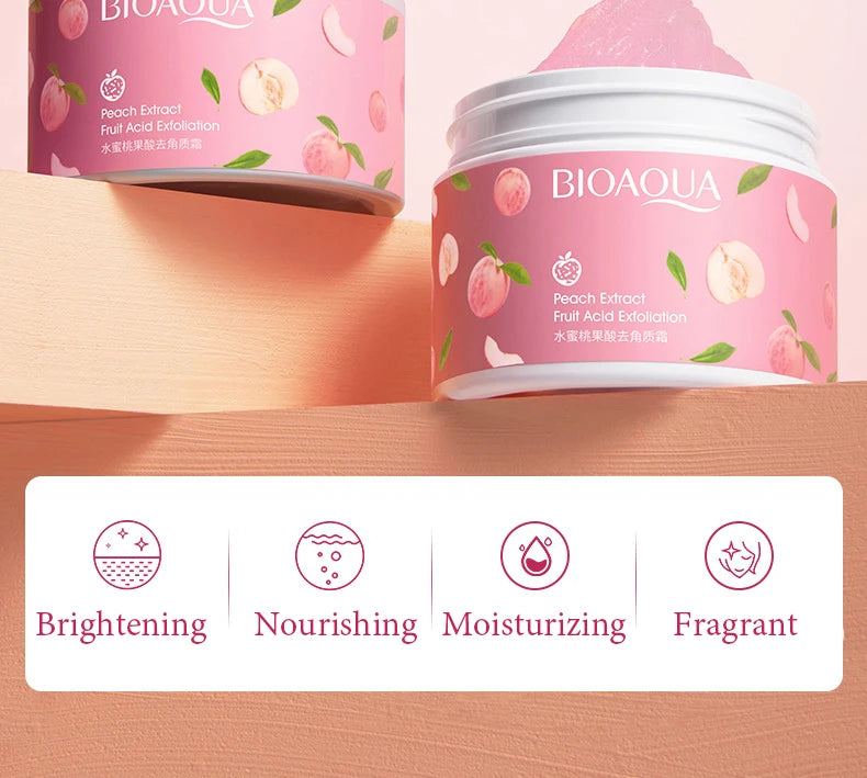 Honey Peach Facial Scrub: Natural Exfoliating Cream by Tidesmit Scrubs Treatments Tidesmit