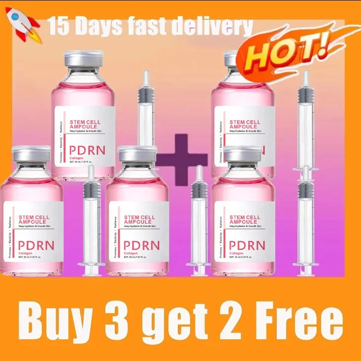 Stem Cell Ampoule Essence, Pink PDRN Ampoule, Collagen Moisturizing Anti-Aging Essence