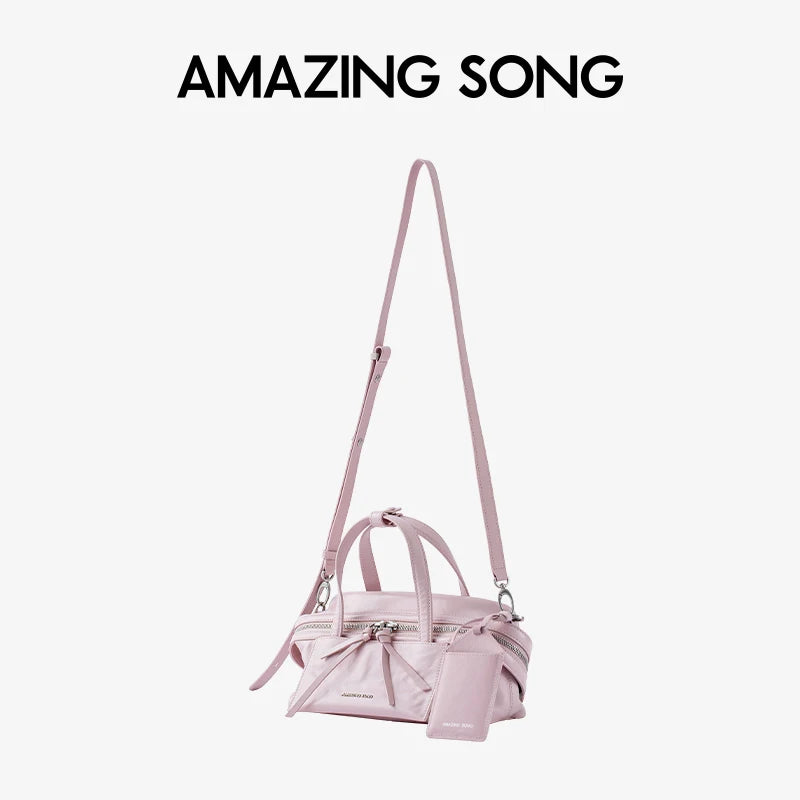 Amazing Song Original Design Cheese Roll Pillow Bag Small Top Grain Leather 2026 New Fashionable Women's bags