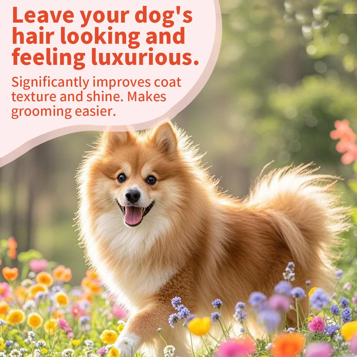 Natural pet conditioner for dogs and cats: hydrating, detangling formula for a soft, shiny coat and fresh scent.