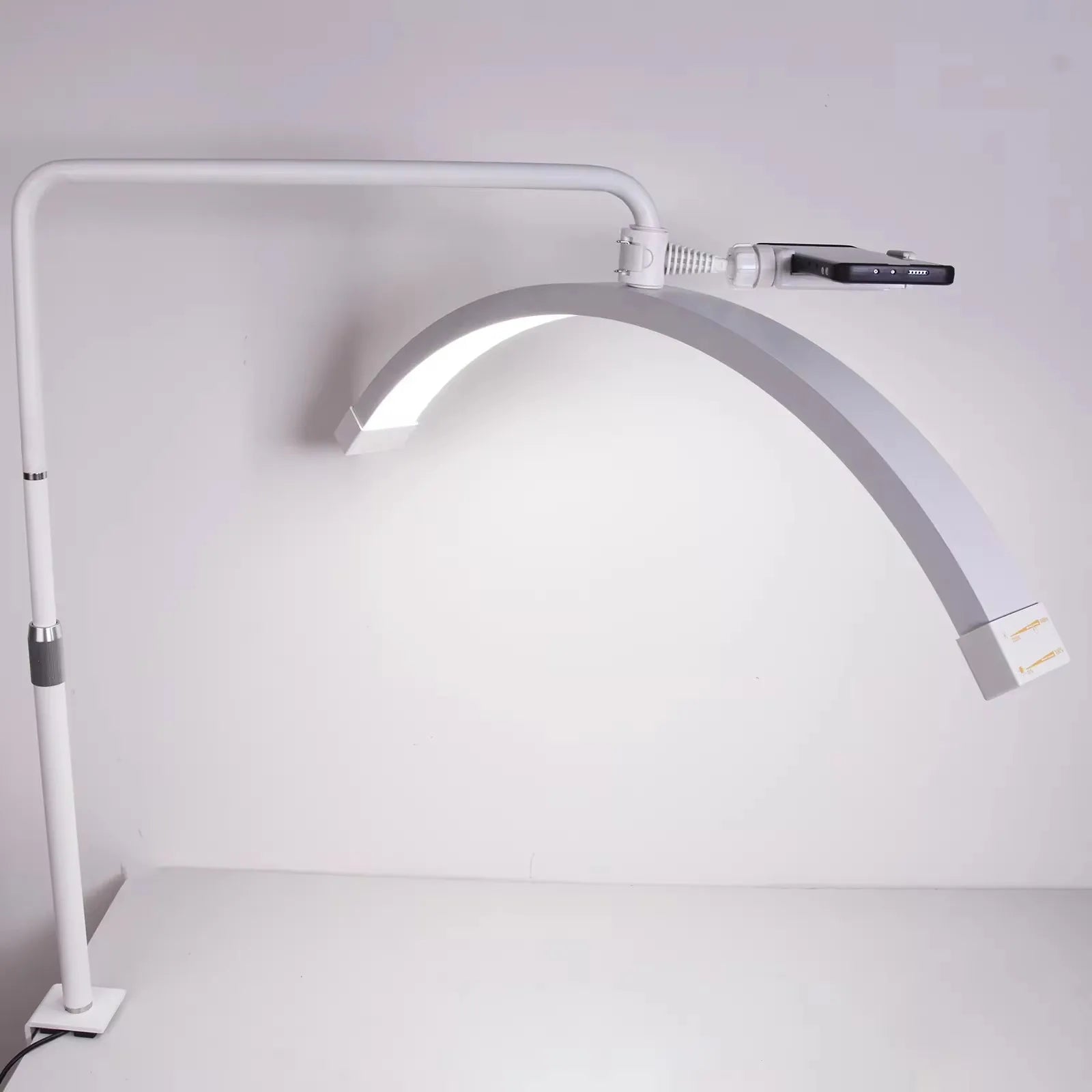 Half Moon LED Beauty Light for Lash and Nail | Adjustable 28 Inch Tidesmit Y11 White-pln 25in Tidesmit