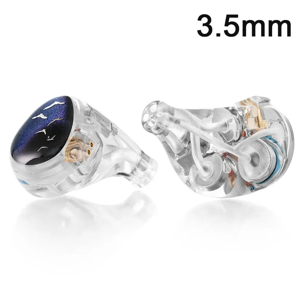 Celest Phoenixcall 5 Hybrid Driver In-Ear Monitors | Tidesmit Transparent-3.5mm Tidesmit