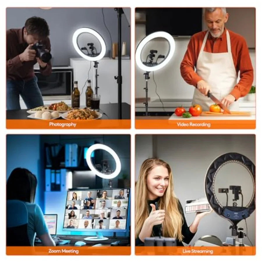 18 Inch LED Ring Light with Tripod for Professional Content Creation Tidesmit