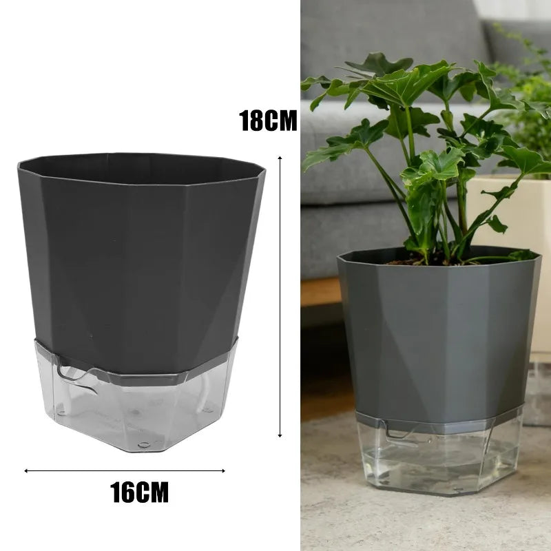 Self Watering Plants Pots Lazy Hydroponic Flower Preventing Drought Flowerpot with Injection Hole Indoor Outdoor Garden Supplies