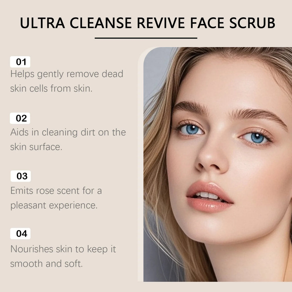Rose Facial Exfoliating Scrub 30g – Natural Pore Minimizing Skin Polish Scrubs Treatments Tidesmit