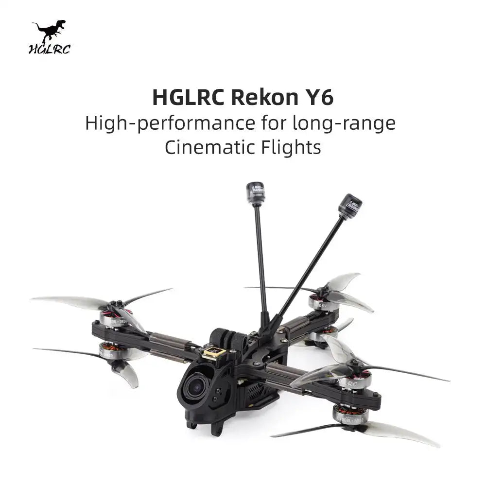 HGLRC Rekon Y6 Long Range FPV Drone - 6S Performance Kit Tidesmit