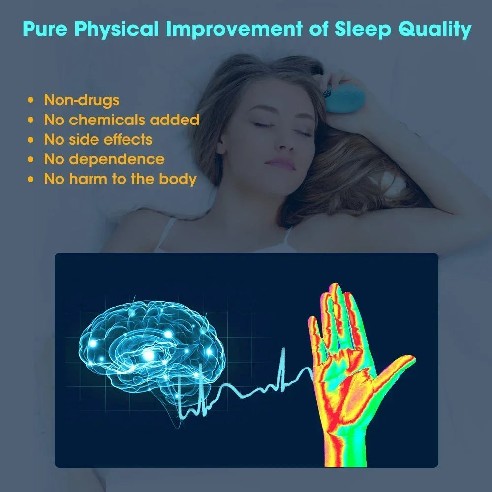 Microcurrent Sleep Aid Device | Portable Wellness Tool for Stress Relief Relaxation Treatment Tidesmit