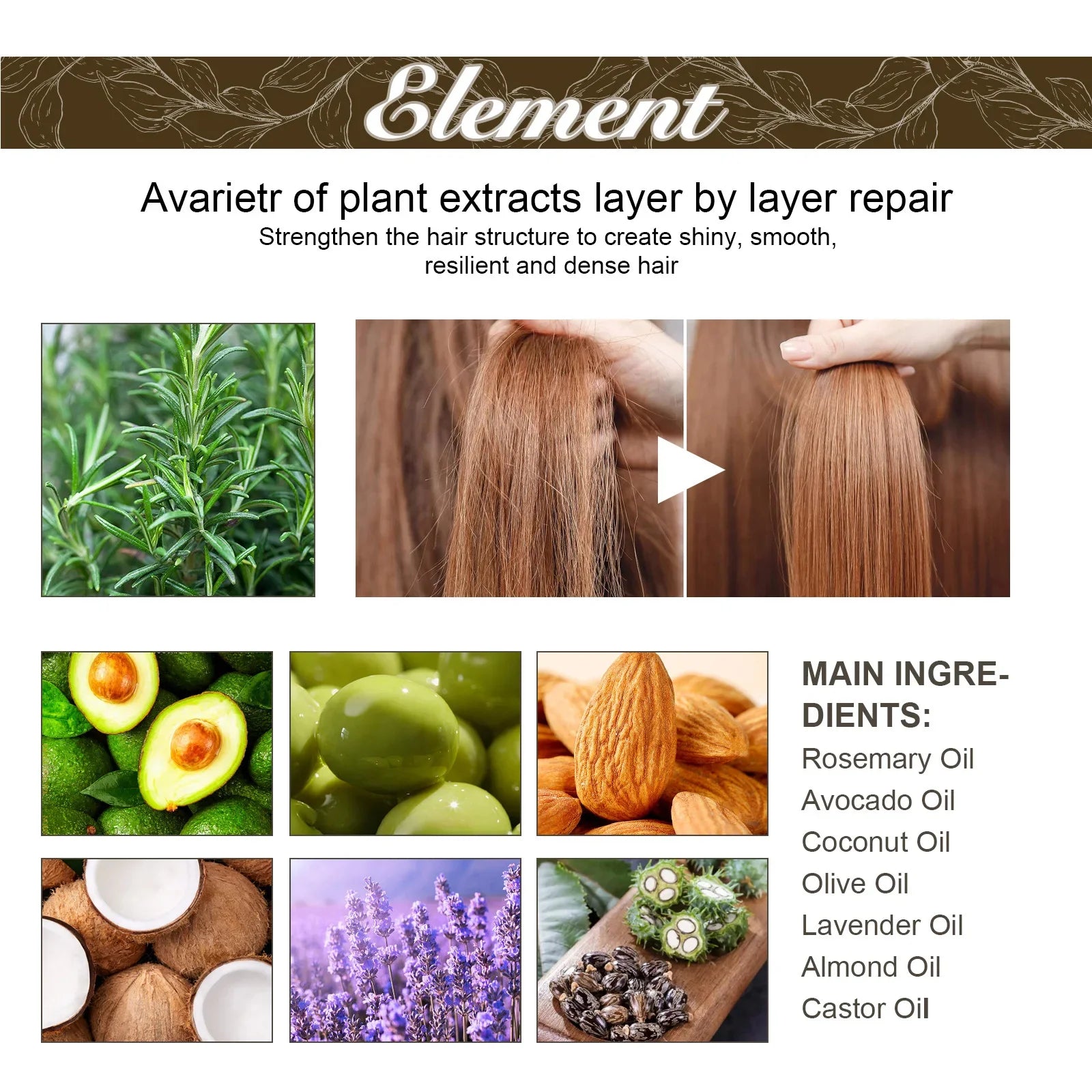 Tidesmit hair growth essential oil with natural plant extracts for scalp repair and anti-hair loss treatment.