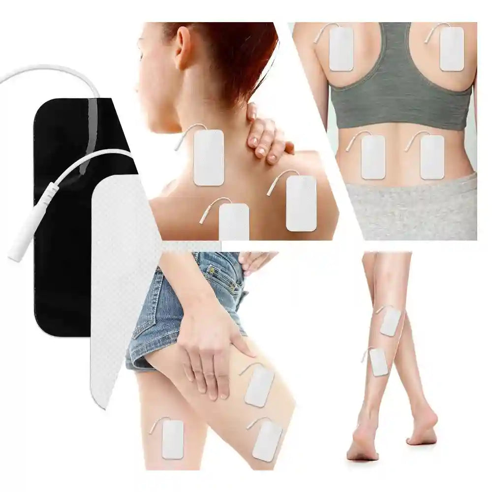 TENS Unit Electrode Replacement Pads - Medical Grade Self-Adhesive Set Massage Roller Tidesmit