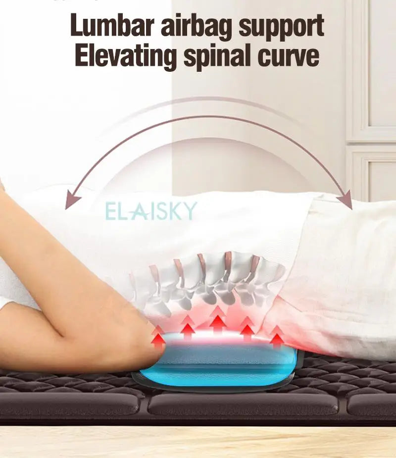 Full Body Massage Mattress with Heat Therapy & Vibration - Grey Massage Chairs Tidesmit