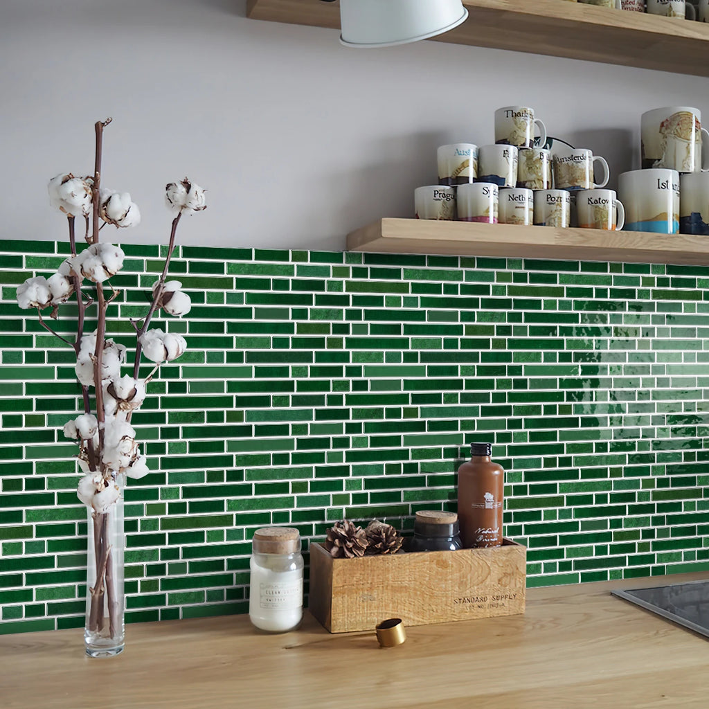 Peel off Tile stickers, Marble Mosaic Wall stickers - Self-Adhesive Waterproof and Splash Proof Tiles for Kitchen/Bathroom Use