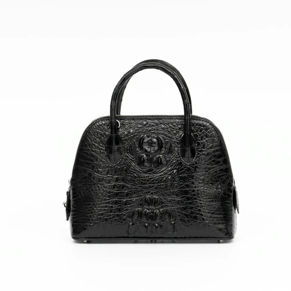 2024 Large Crocodile Leather Women's Bag Fashion Bowling Lady Handbag Genuine Leather Shuolder Crossbody Bag Travel Shell Bag 45