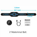 EMS Muscle Stimulator Belt | Rechargeable Electric Abdominal Trainer Massage Roller Abdominal Belt USB Charging Tidesmit