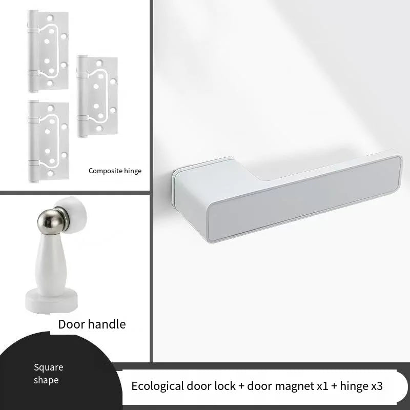 New High Aesthetic Minimalist Room Door Lock, Magnetic Silent Lock, Wooden Door Handle, Minimalist Style