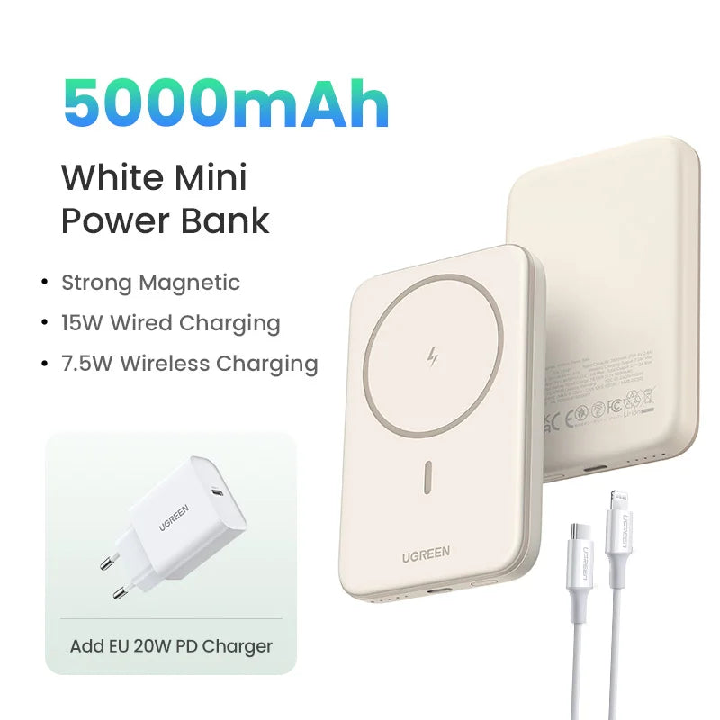 Magnetic Power Bank 10000mAh Portable Wireless Charger - Tidesmit 5000mAh Bundle Tidesmit